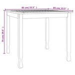 vidaXL Table à dîner de jardin 85x85x75 cm Bois massif de teck