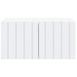 vidaXL Meuble TV mural Blanc 59 5 x 41 x 30 cm Bois d'ingénierie
