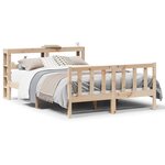 vidaXL Cadre de lit sans matelas 160x200 cm bois massif de pin