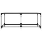 vidaXL Table basse avec dessus en verre transparent 98 5x50x40cm acier