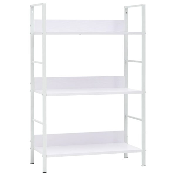 vidaXL Bibliothèque à 3 niveaux blanc 60x27 6x90 5cm bois d'ingénierie