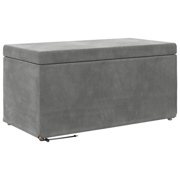 vidaXL Tabouret Gris foncé 81 x 41 x 40 cm Velours et Bois Composite