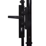 vidaXL Portillon simple porte avec dessus à pointe Acier 1x2 m Noir