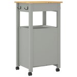 vidaXL Chariot de cuisine MONZA 48x40x90 cm bois massif de pin