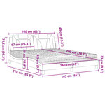 vidaXL Lit avec matelas noir 160x200 cm similicuir