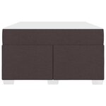 vidaXL Cadre de lit avec matelas Marron foncé 120 x 200 cm tissu
