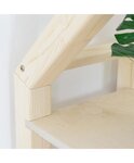 Lit cabane avec étagère 80 x 180 naturel