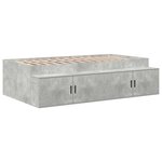 vidaXL Cadre de Lit de Rangement Gris Béton 80x200 cm
