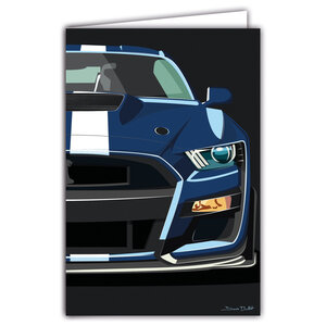69-1114 Carte Voiture de Sport Luxe Automobile Lignes emblématiques Illustration Graphique Moderne Design épuré coloré Objet de Collection pour Passionné -Avec Enveloppe 12x17cm -Fabrication française