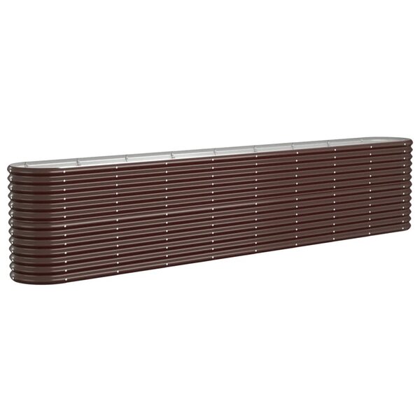 vidaXL Lit surélevé de jardin Acier galvanisé marron