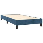 vidaXL Sommier à lattes de lit et matelas et LED Bleu foncé 90x190 cm