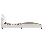 vidaXL Cadre de lit sans matelas Zadar blanc 90x190 cm similicuir