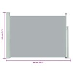 vidaXL Auvent latéral rétractable de patio 120x500 cm Gris