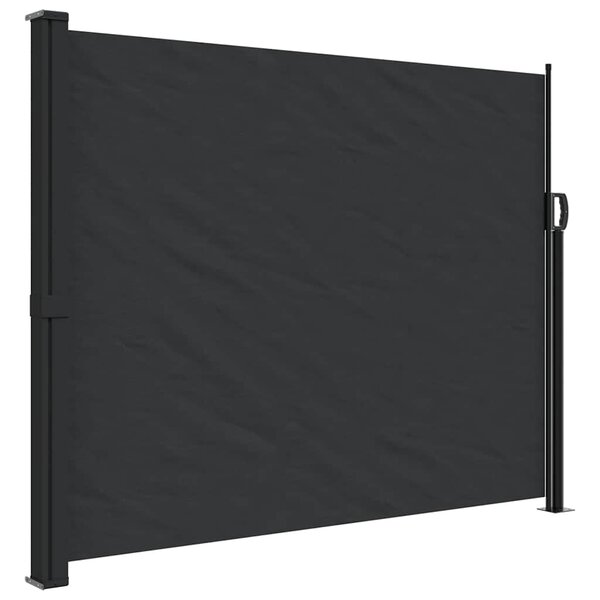 vidaXL Auvent latéral rétractable noir 160x600 cm