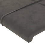 vidaXL Tête de lit avec oreilles Gris foncé 163x23x78/88 cm Velours