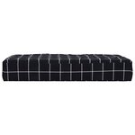 vidaXL Coussin de palette motif à carreaux noir 60x60x8 cm