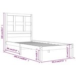 vidaXL Cadre de lit Bois de pin massif 90x200 cm