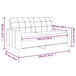 vidaXL Canapé à 2 places Gris 140 cm Similicuir