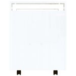vidaXL Chariot de bureau Blanc brillant 60x45x60 cm Bois d'ingénierie