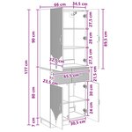 vidaXL Ensemble de Meubles 2 Pièces Chêne fumé Bois d'ingénierie