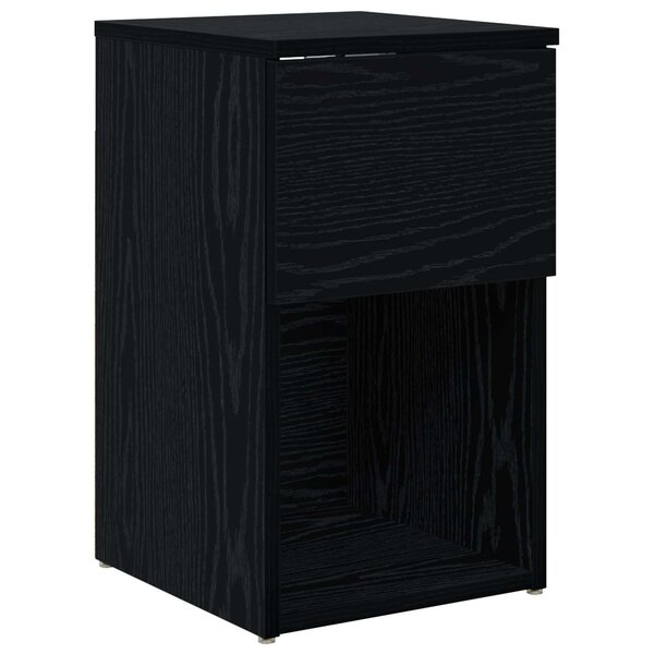 vidaXL Armoire de lit Chêne noir 29 x 31 5 x 49 cm Bois d'ingénierie