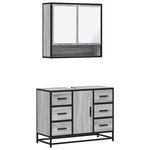 vidaXL Ensemble de meubles de salle de bain 2 Pièces Sonoma gris