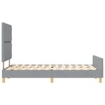 Cadre de lit en tissu gris clair vidaXL 120x190 cm