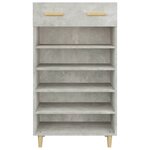 vidaXL Armoire à chaussures Gris béton 60x35x105 cm Bois d'ingénierie