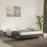 vidaXL Cadre de lit Gris foncé 140x190 cm Velours
