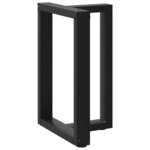vidaXL Pieds de table à manger en T  2 pièces  noir  50 x 35 x (72-73) cm  acier