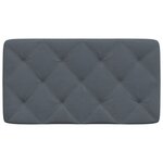 vidaXL Coussin de tête de lit gris foncé 80 cm velours