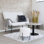 House Nordic Pouf Cali Blanc