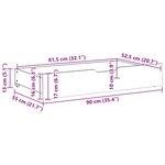 vidaXL Tiroirs sous le lit avec roulettes 2 Pièces 90x55x17 cm pin massif