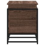 vidaXL Boîte de rangement avec couvercle chêne marron bois ingénierie