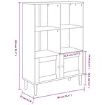 vidaXL Bibliothèque SENJA aspect de rotin marron bois massif de pin