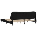 vidaXL Cadre de lit sans matelas Hvar noir 200x200 cm tissu