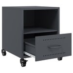 vidaXL Tables de chevet 2 Pièces anthracite 36x39x43 5 cm acier