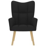 vidaXL Chaise de relaxation Noir Tissu