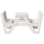 vidaXL Table de pique-nique pour enfants blanc bois massif de pin