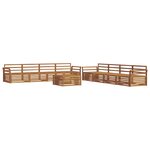vidaXL Ensemble de canapés d'extérieur 9 pc Naturel