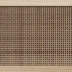 vidaXL Porte-manteau mural Blanc Bois d'ingénierie et rotin naturel