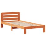 vidaXL Cadre de lit sans matelas cire marron 75x190 cm bois pin massif