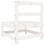 vidaXL Canapés centraux de jardin 2 Pièces blanc bois de pin massif