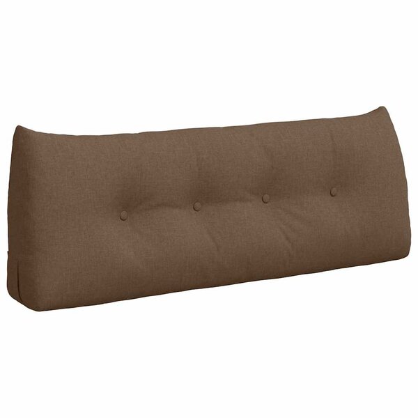 vidaXL Coussin de Dos Marron 120 x 24 x 50 cm tissu