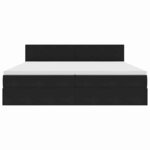 vidaXL Lit avec rangement et LED Noir 200 x 200 cm Velours