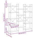 vidaXL Étagère chêne artisanal 156 x 25 x 167.5 cm Bois d'ingénierie