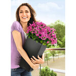 LECHUZA Jardinière Cubico Color 30 ALL-IN-ONE ardoise 13138