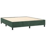 vidaXL Sommier à lattes de lit et matelas Vert foncé 180x200cm Velours