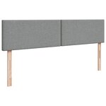 vidaXL Sommier à lattes de lit avec matelas Gris clair 180x200cm Tissu