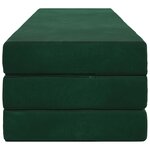 vidaXL Canapé-lit pliable 180 x 67 x 45 cm Vert foncé